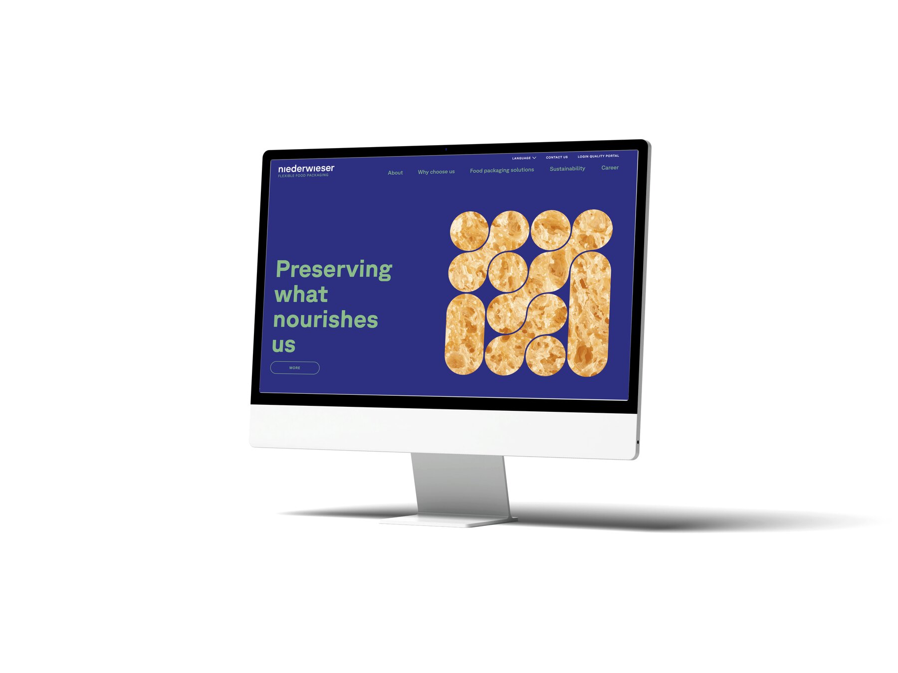 Website Niederwieser auf einem Monitor